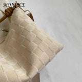Plaid Crossbody Bag for Women Zipper Closure Portable Messenger Purse