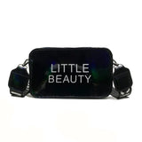 Women Crossbody Bags High Letter Laser Small Square Shoulder PVC Jelly