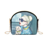 Women Crossbody Bag PU Leather Shoulder Bag Stylish Messenger Bag
