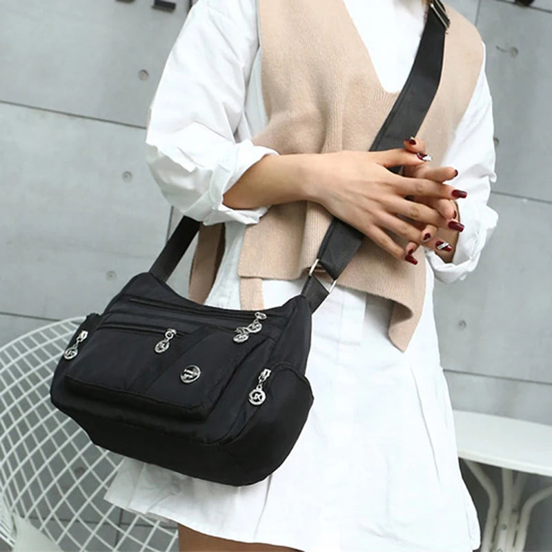 Women Crossbody Bags Messenger Chest Bag Waterproof Nylon Single Shoulder Strap