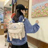 Women Crossbody Bags Nylon Travel Book Bags Large Capacity with 2 Plush Dolls