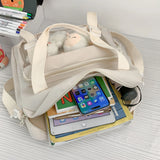 Women Crossbody Bags Nylon Travel Book Bags Large Capacity with 2 Plush Dolls