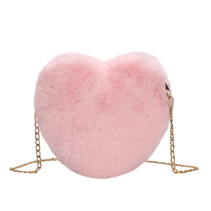 Cartoon Heart Shape Crossbody Bag for Shopping