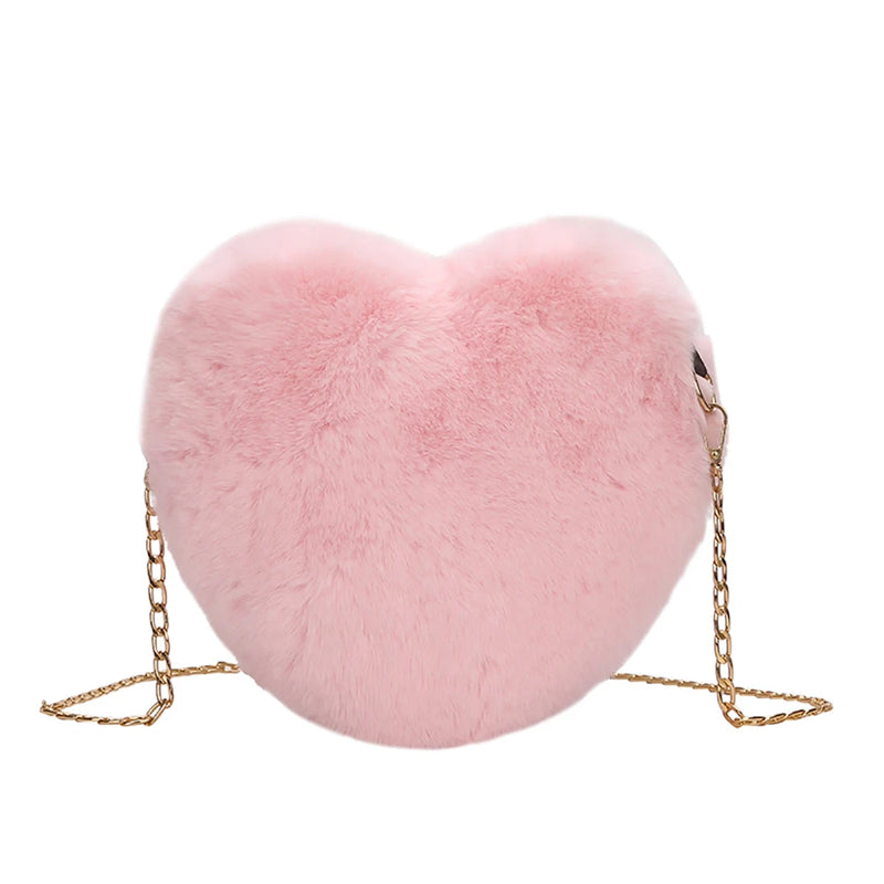 Cartoon Heart Shape Crossbody Bag for Shopping