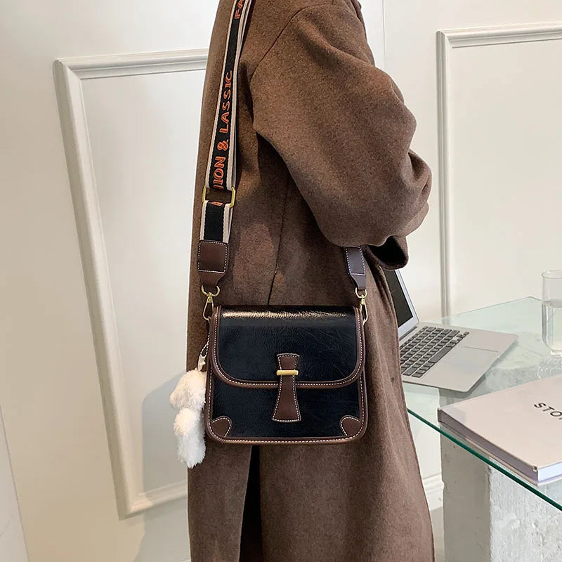 Vintage Saddle Purse Crossbody Bag Business Flap Shoulder Messenger