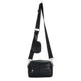 Women Crossbody Handbag 2-in-1 Shoulder Messenger Bag Leather Combo Set