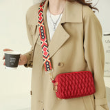 Women Crossbody Nylon Shoulder Bag Diamond Lattice Handbag
