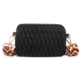 Women Crossbody Nylon Shoulder Bag Diamond Lattice Handbag