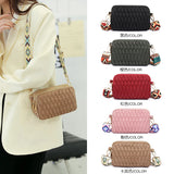 Women Crossbody Nylon Shoulder Bag Diamond Lattice Handbag