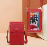 Women Crossbody Shoulder Bags Wallets Touch Screen Cell Phone Purse Soft Leather