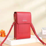 Women Crossbody Shoulder Bags Wallets Touch Screen Cell Phone Purse Soft Leather