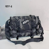 Denim Cowhide Crossbody Bag Large Capacity Messenger
