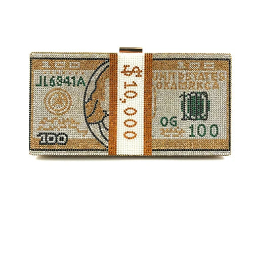 Crystal Chain Bag Diamond Clutch Evening Party Wedding Purses