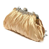 Crystal Evening Clutch Bag Wedding Party Prom Purse Ruffle Shoulder Bag