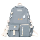 Nylon School Bag for Teen Girls - Large Capacity Rucksack