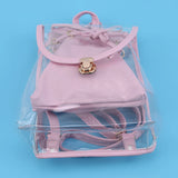 Clear Transparent Women Backpacks for Students Girls Schoolbags