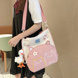 Women Cat Cross Bag Large Capacity Cartoon Shoulder Bag Pink