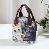 Women Cat Handbag Canvas Bag Large Capacity Shoulder Bag