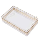 Clear Acrylic Box Crossbody Purse Evening Bag