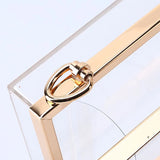 Clear Acrylic Box Clutch Crossbody Purse Evening Bag