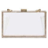 Clear Acrylic Box Crossbody Purse Evening Bag