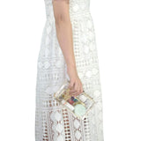 Clear Acrylic Box Clutch Crossbody Purse Evening Bag