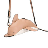 Women Dolphin Shape PU Leather Handbag Shoulder Crossbody Bag Satchel Purse