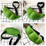 Green Funny Waist Bag Plush Beach Travel Banana Hip Bum Zip Chest Bags Women