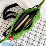 Green Funny Waist Bag Plush Beach Travel Banana Hip Bum Zip Chest Bags Women