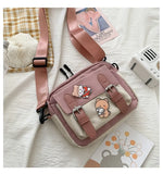 Canvas Crossbody Bag Small Square Messenger Bag All-match Student Bag