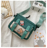 Canvas Crossbody Bag Small Square Messenger Bag All-match Student Bag
