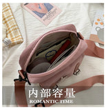 Canvas Crossbody Bag Small Square Messenger Bag All-match Student Bag