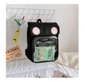 Women ITA Bag with Cat Bagging Backpacks Paws School