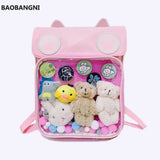 Women ITA Bag with Cat Bagging Backpacks Paws School