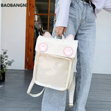 Women ITA Bag with Cat Bagging Backpacks Paws School