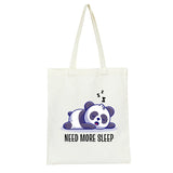 Women Panda Koala Canvas Shopper Bag Harajuku 90s Vintage Handbag