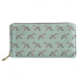 Women Schnauzer Pattern Slim Wallet Mobile Money Bag Ladies PU Leather Purse