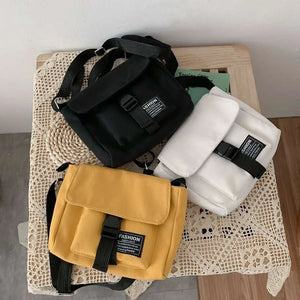 Women Canvas Messenger Bag High Capacity Shoulder Bag