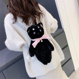 Cat Plush Doll Shoulder Bag Japanese Cartoon Crossbody Bag