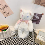 Cat Plush Doll Shoulder Bag Japanese Cartoon Crossbody Bag
