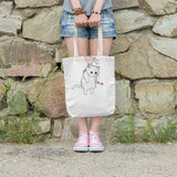 Cat Print Tote Bag for Women Large Capacity Canvas Handbag