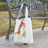 Cat Print Tote Bag for Women Large Capacity Canvas Handbag