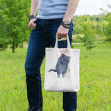 Cat Print Tote Bag for Women Large Capacity Canvas Handbag