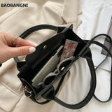 Women Daily PU Leather Crossbody Tote Bags Portable Solid Shoulder Handbag