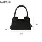 Women Daily PU Leather Crossbody Tote Bags Portable Solid Shoulder Handbag