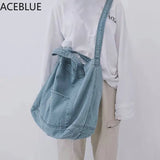 Women Denim Shoulder Bag Canvas Jeans Tote Handbags Vintage Crossbody Travel Moc