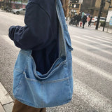 Denim Handbag Shoulder Bags Streetwear Evening Shopper Books