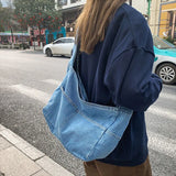 Denim Handbag Shoulder Bags Streetwear Evening Shopper Books