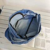 Denim Handbag Shoulder Bags Streetwear Evening Shopper Books