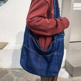 Denim Handbag Shoulder Bags Streetwear Evening Shopper Books